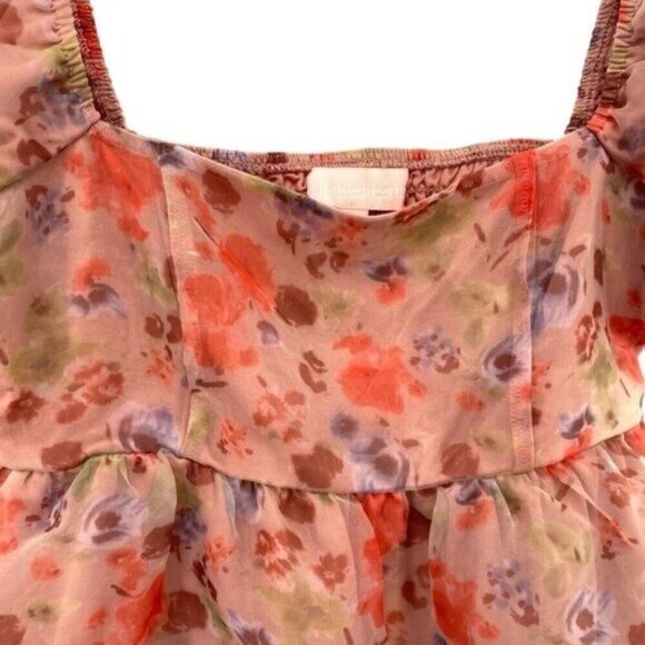 Charmed Hearts Romantic Fairy Puff Sleeve Crop Top Coquette Milkmaid - Picture 3 of 11